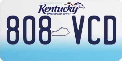 KY license plate 808VCD