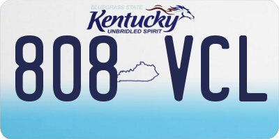 KY license plate 808VCL