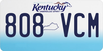KY license plate 808VCM