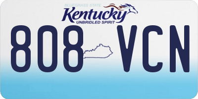 KY license plate 808VCN