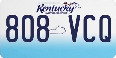 KY license plate 808VCQ