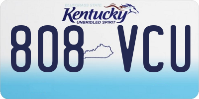 KY license plate 808VCU
