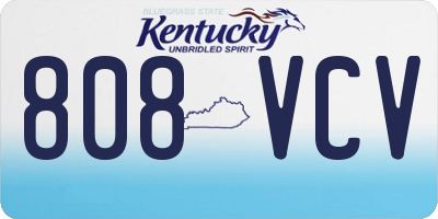 KY license plate 808VCV