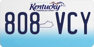 KY license plate 808VCY
