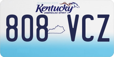 KY license plate 808VCZ