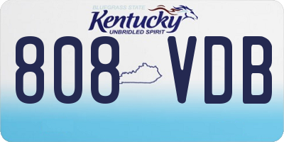 KY license plate 808VDB