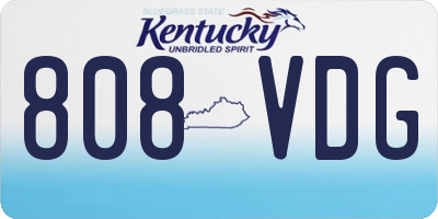 KY license plate 808VDG