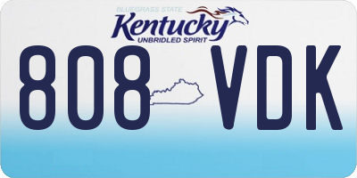 KY license plate 808VDK