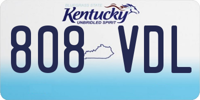 KY license plate 808VDL