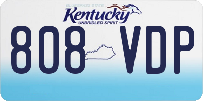 KY license plate 808VDP