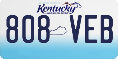 KY license plate 808VEB