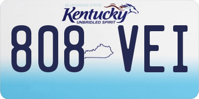 KY license plate 808VEI
