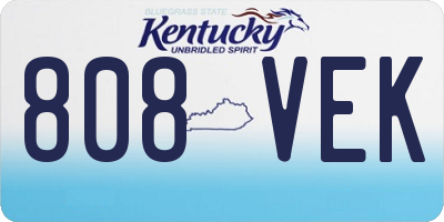 KY license plate 808VEK