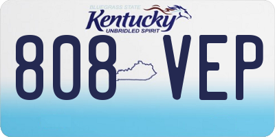 KY license plate 808VEP