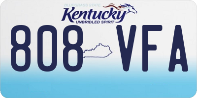 KY license plate 808VFA
