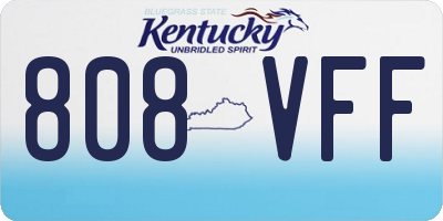 KY license plate 808VFF