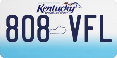KY license plate 808VFL