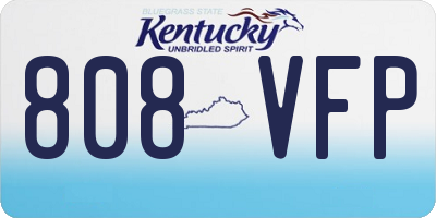 KY license plate 808VFP