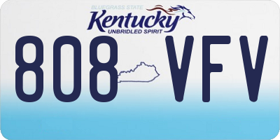 KY license plate 808VFV