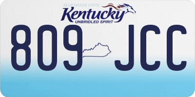 KY license plate 809JCC