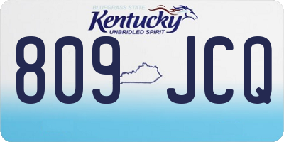 KY license plate 809JCQ