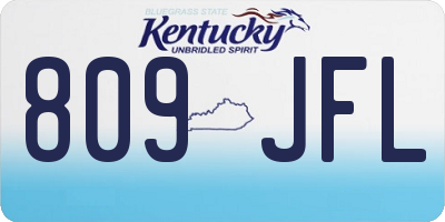 KY license plate 809JFL