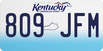 KY license plate 809JFM