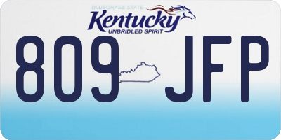 KY license plate 809JFP