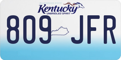 KY license plate 809JFR
