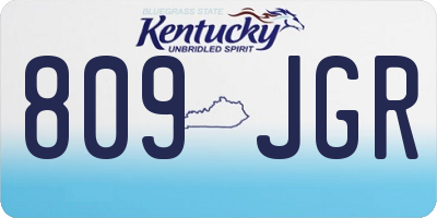 KY license plate 809JGR