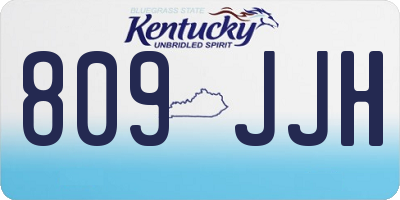 KY license plate 809JJH