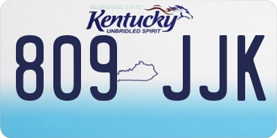 KY license plate 809JJK