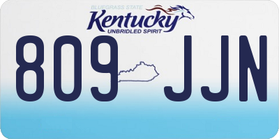 KY license plate 809JJN