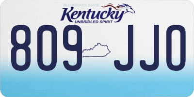 KY license plate 809JJO