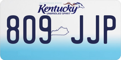 KY license plate 809JJP