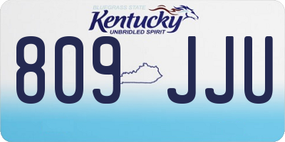 KY license plate 809JJU