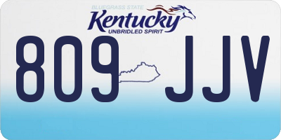 KY license plate 809JJV
