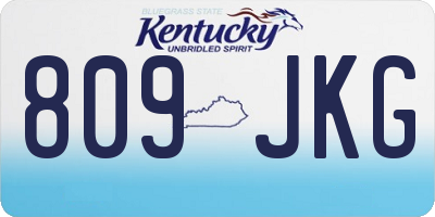 KY license plate 809JKG
