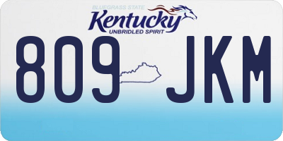 KY license plate 809JKM