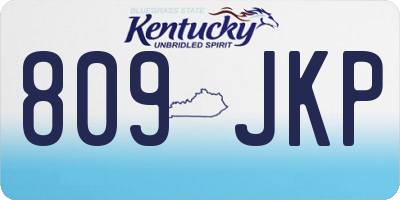 KY license plate 809JKP