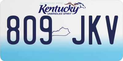 KY license plate 809JKV