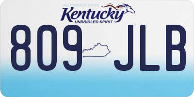 KY license plate 809JLB