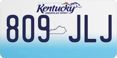 KY license plate 809JLJ