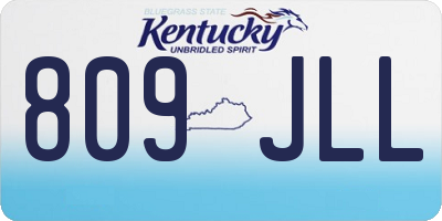 KY license plate 809JLL