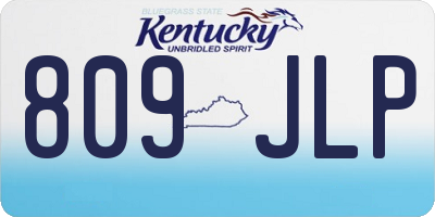 KY license plate 809JLP
