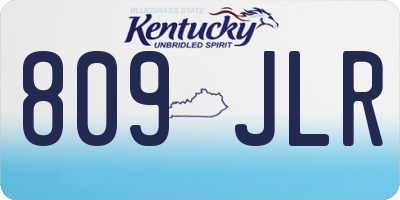 KY license plate 809JLR
