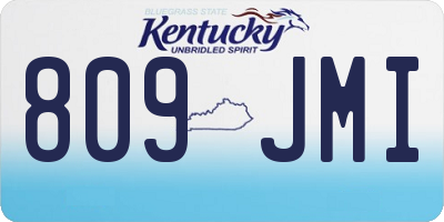 KY license plate 809JMI