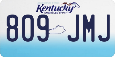 KY license plate 809JMJ