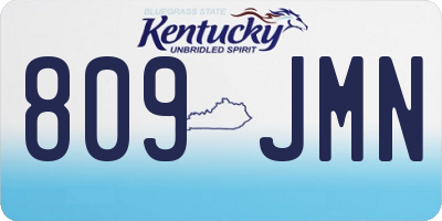 KY license plate 809JMN