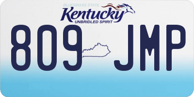 KY license plate 809JMP